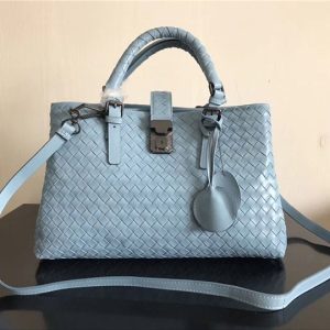 Bottega Veneta Roma small intrecciato leather tote Blue